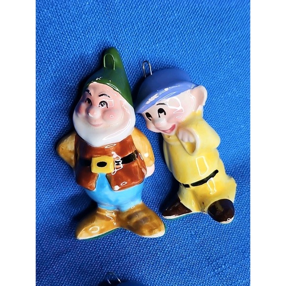 Vintage Snow White & Seven Dwarfs Porcelain Figurine Mini Walt Disney Japan Set - Picture 6 of 10